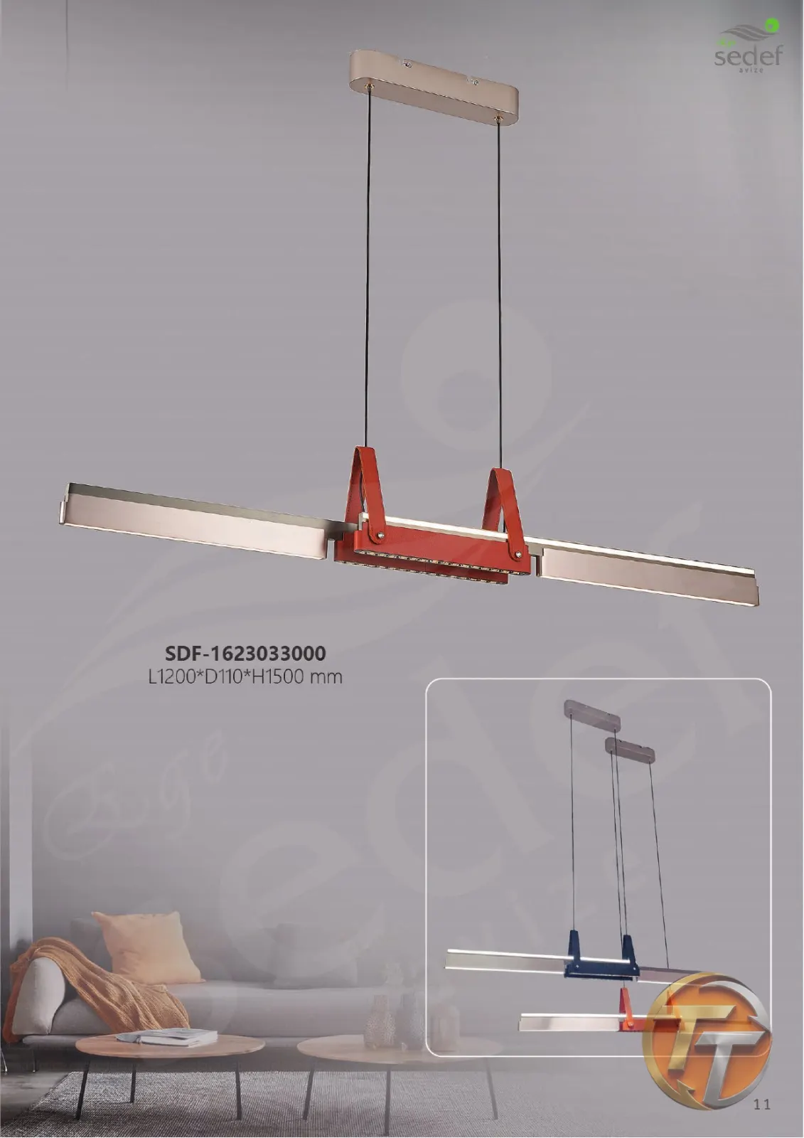 Sedef Avize SDF-1623033000 L1200*D110*H1500 mm