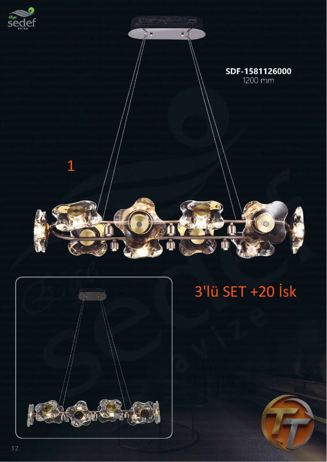 Sedef Avize SDF-1581126000 1200 mm