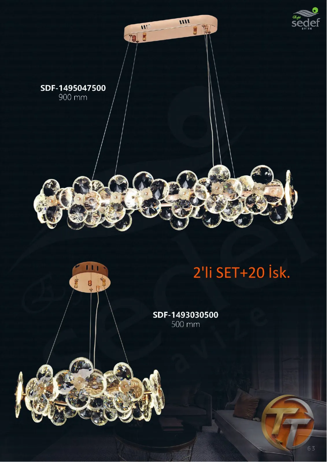 Sedef Avize SDF-1493030500 500 mm