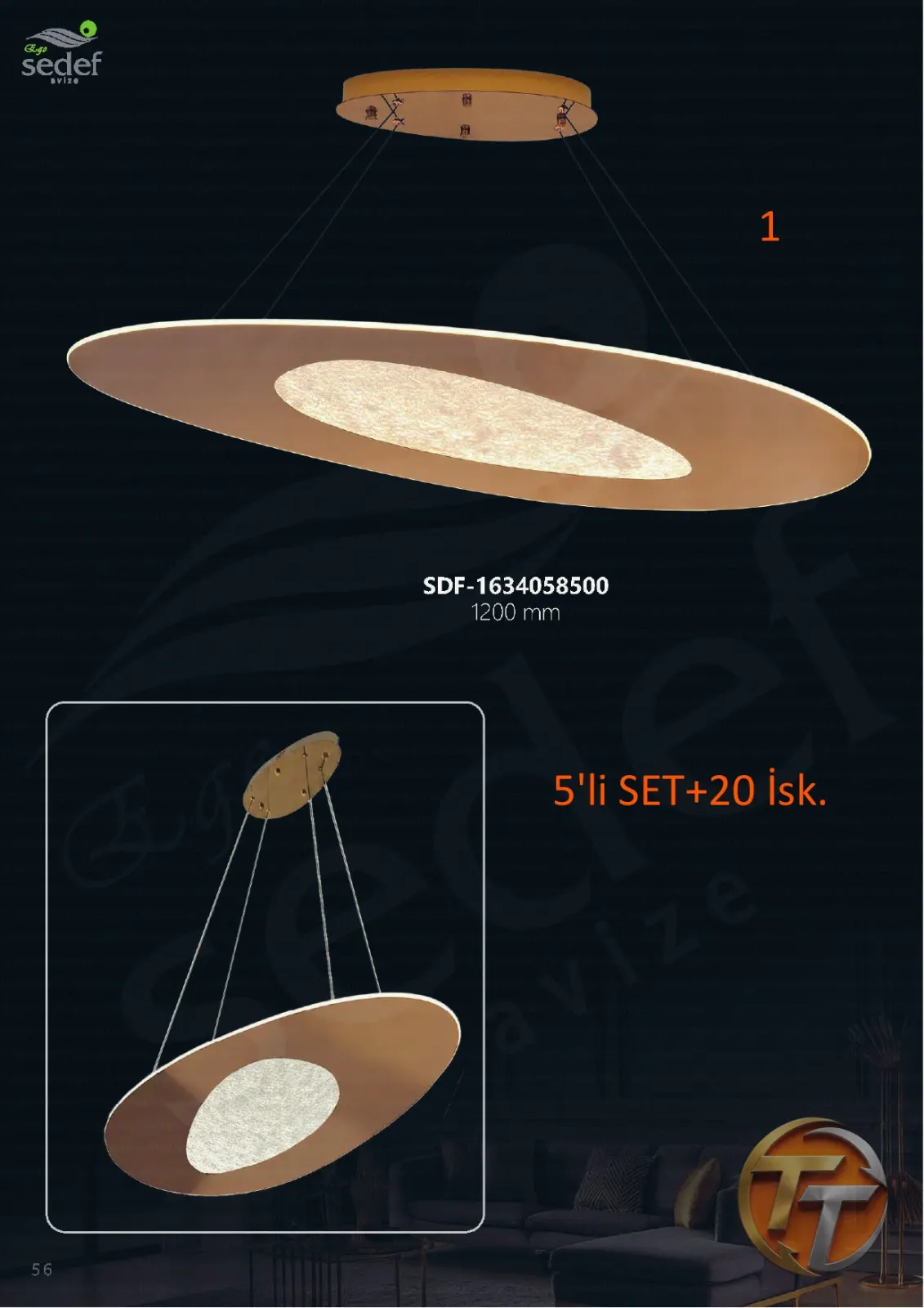 Sedef Avize SDF-1634058500 1200 mm