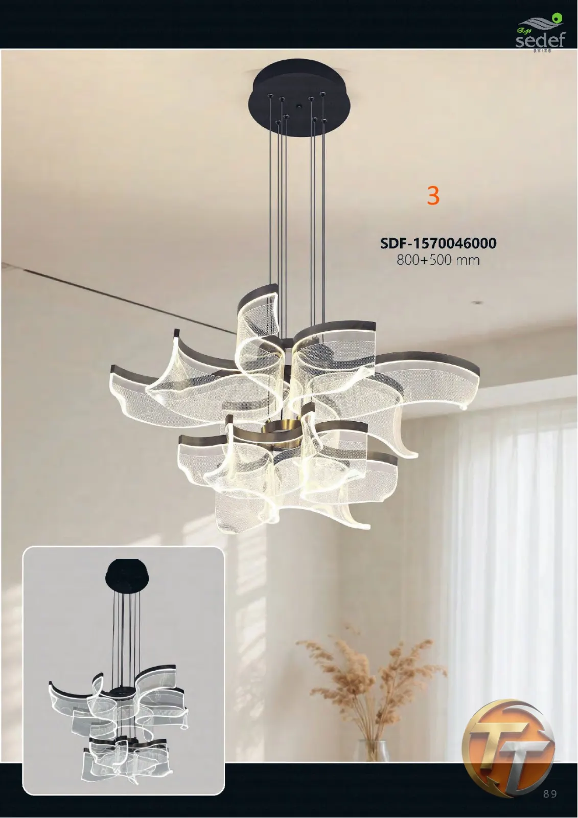 Sedef Avize SDF-1570046000 800+500 mm