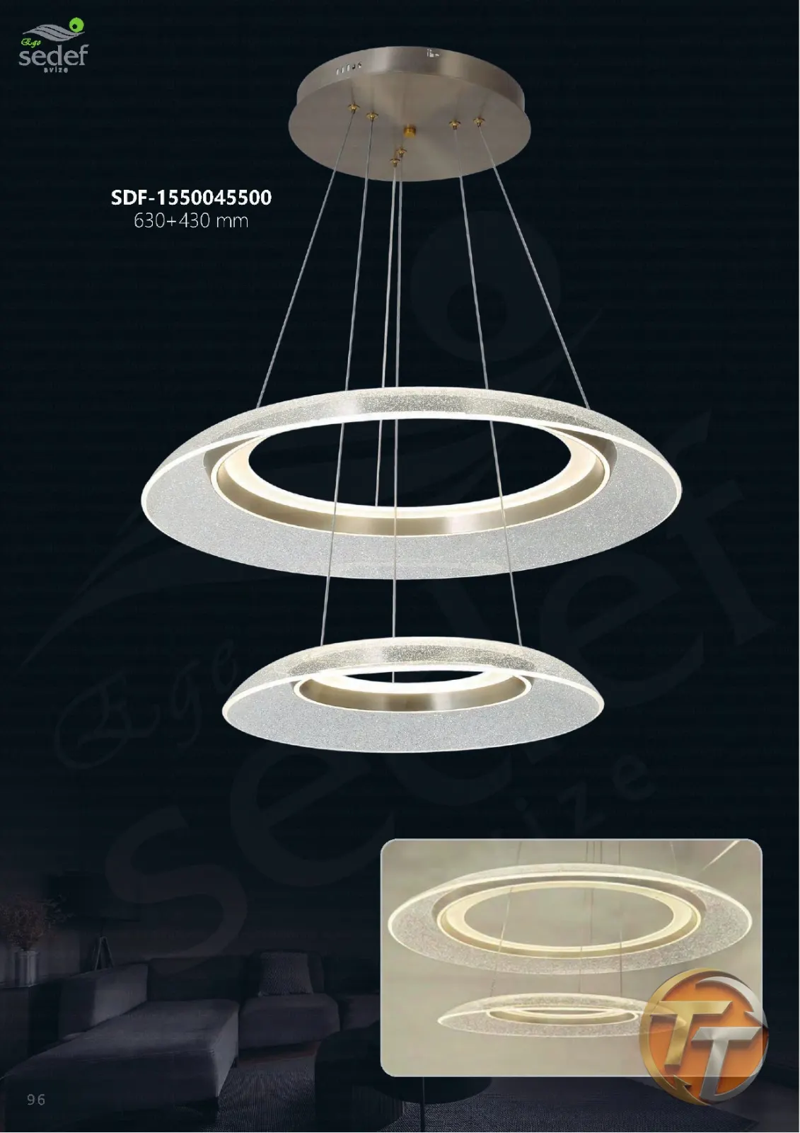 Sedef Avize SDF-1550045500 630+430 mm