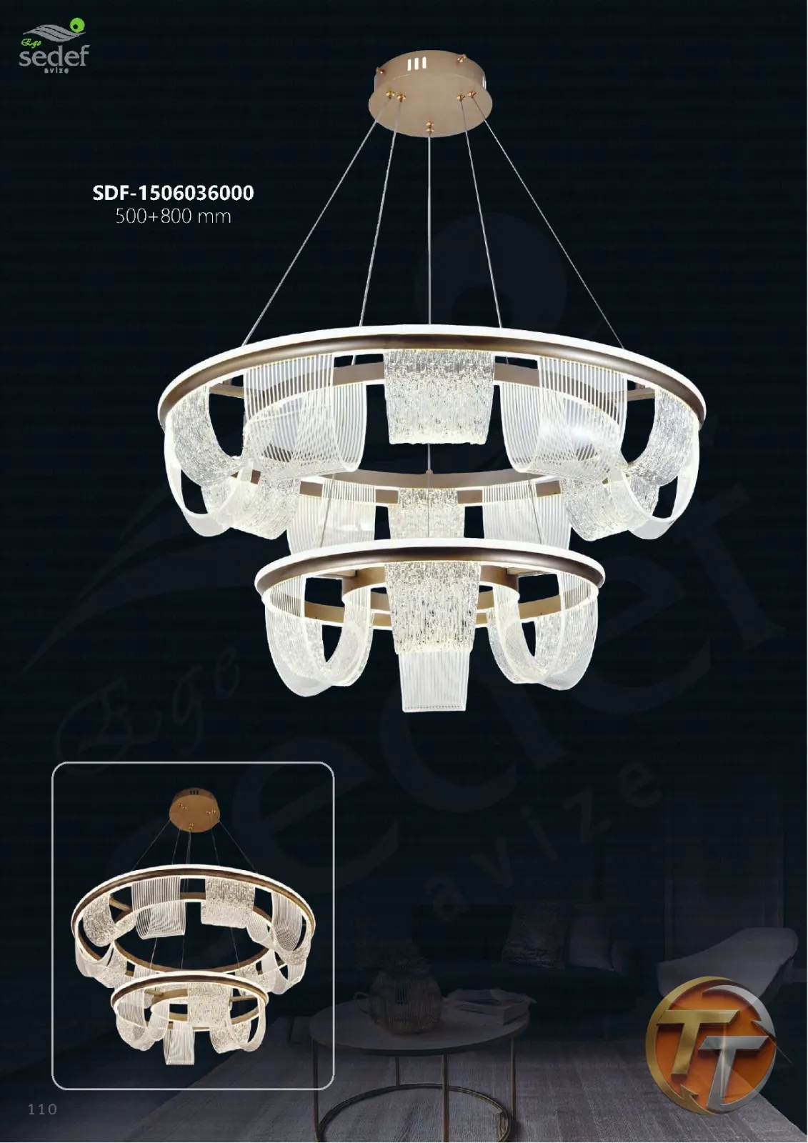Sedef Avize SDF-1506036000 500+800 mm