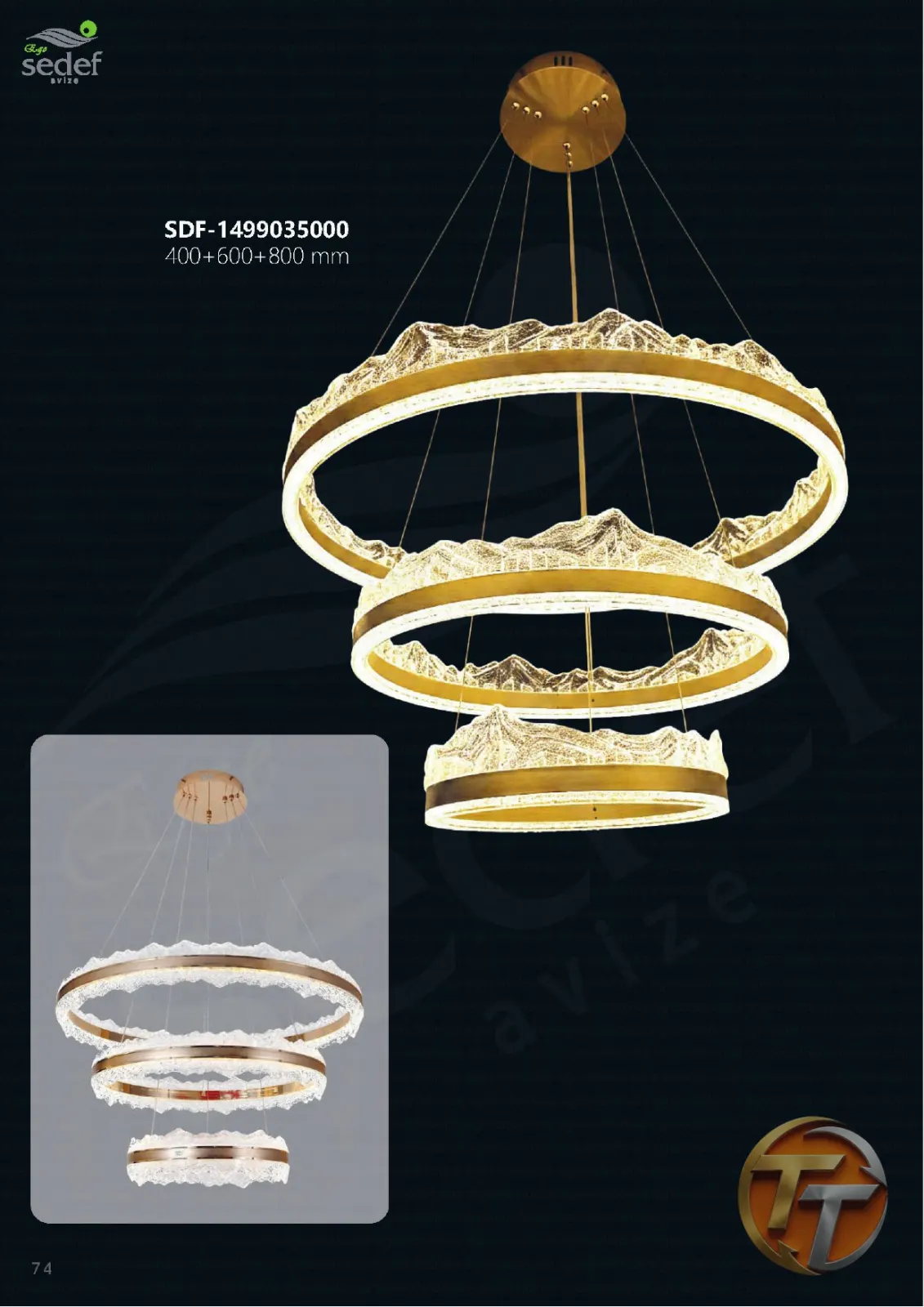 Sedef Avize SDF-1499035000 400+600+800 mm