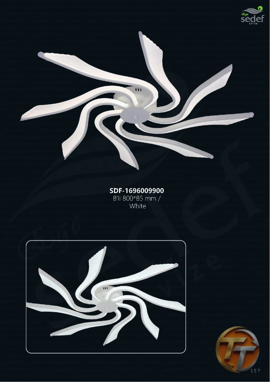 Sedef Avize SDF-1696009900 8'li 800*85 mm / White
