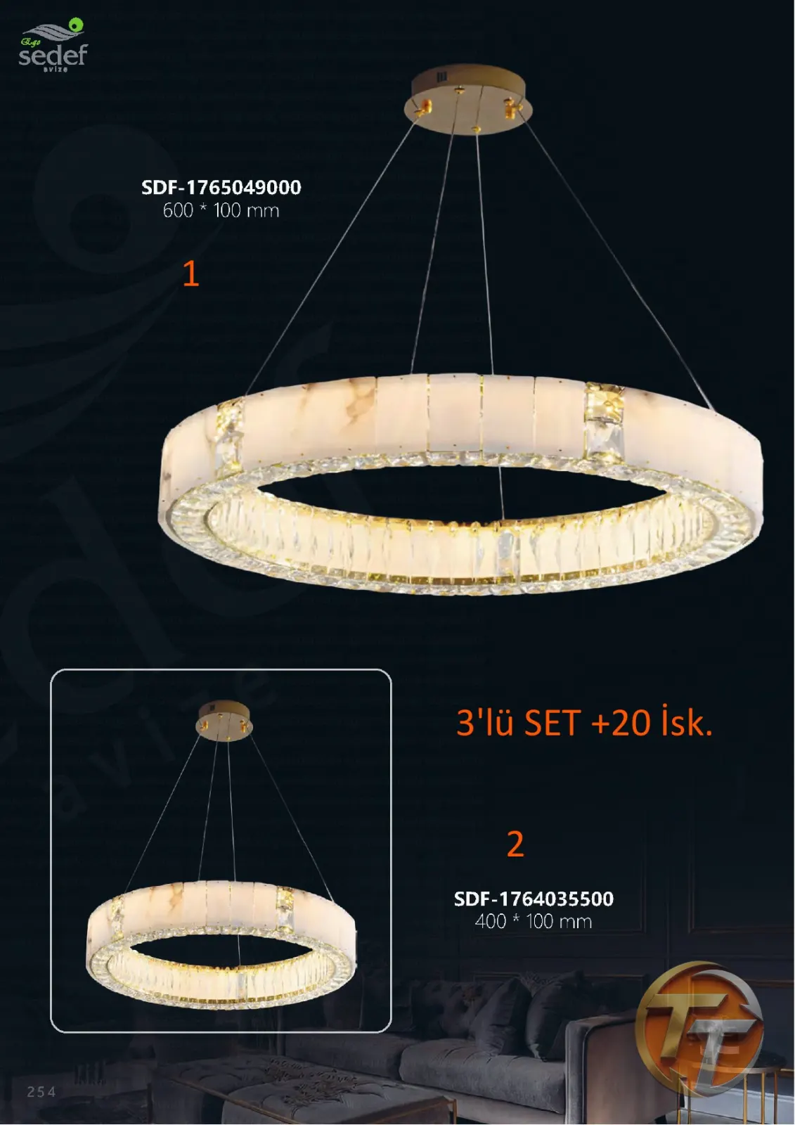 Sedef Avize SDF-1765049000 600 * 100 mm