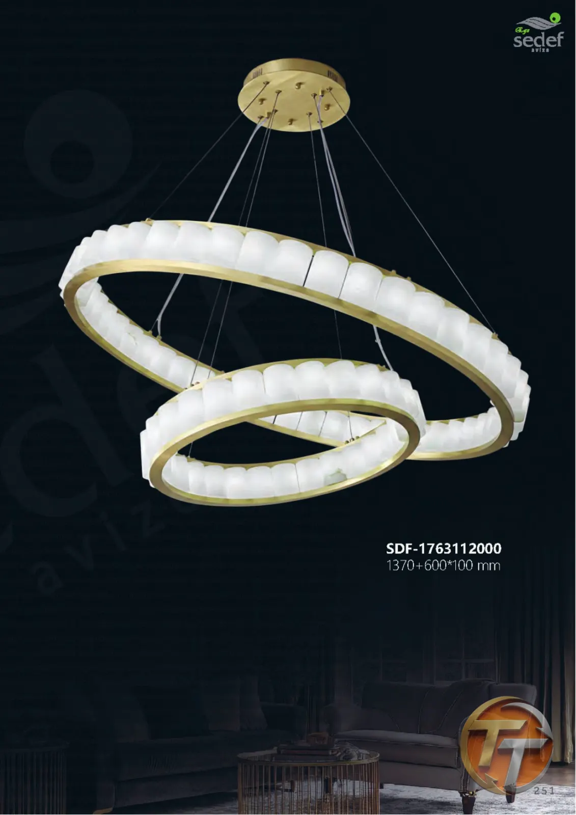 Sedef Avize SDF-1763112000 1370+600*100 mm