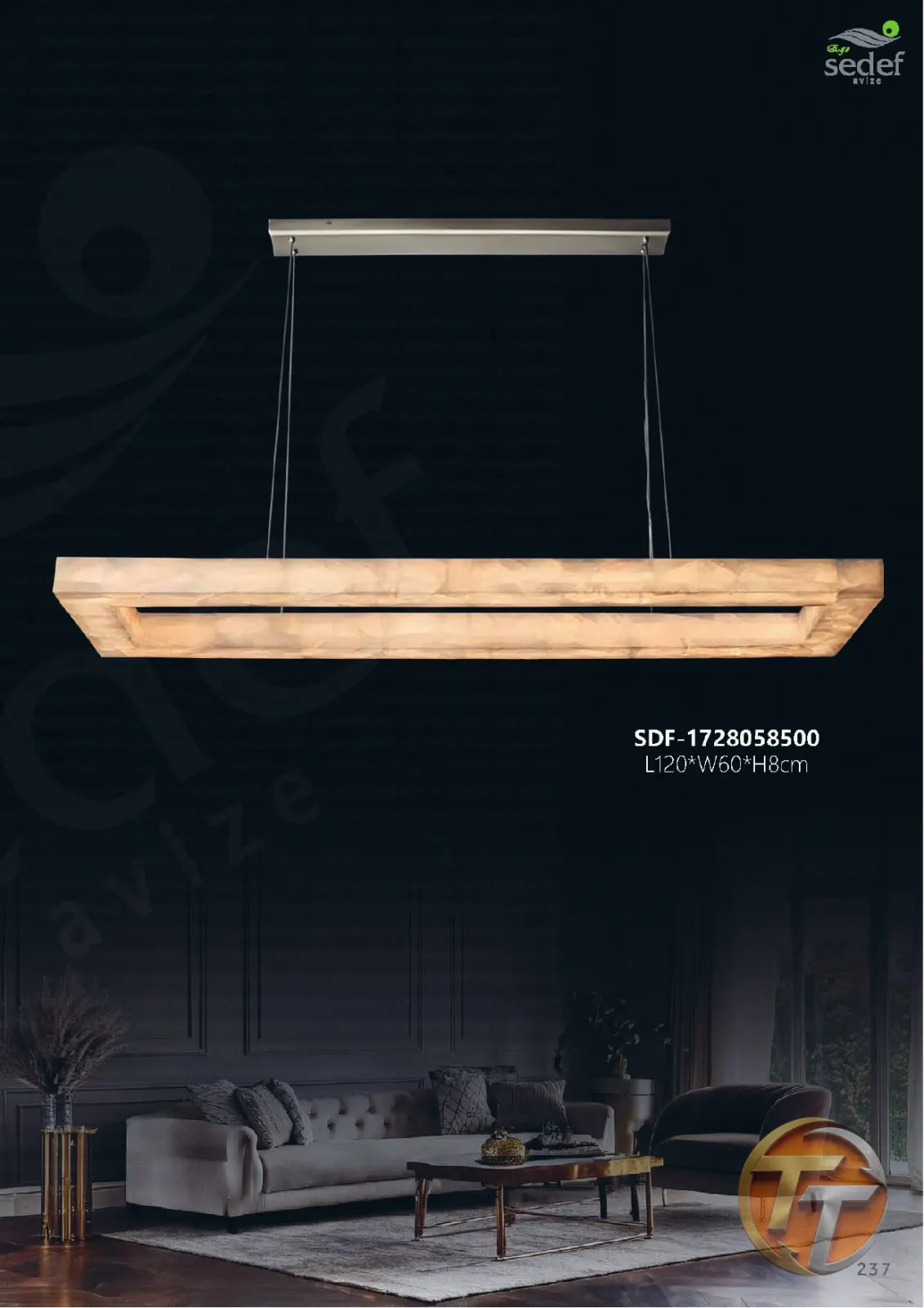 Sedef Avize SDF-1728058500 L120*W60*H8cm