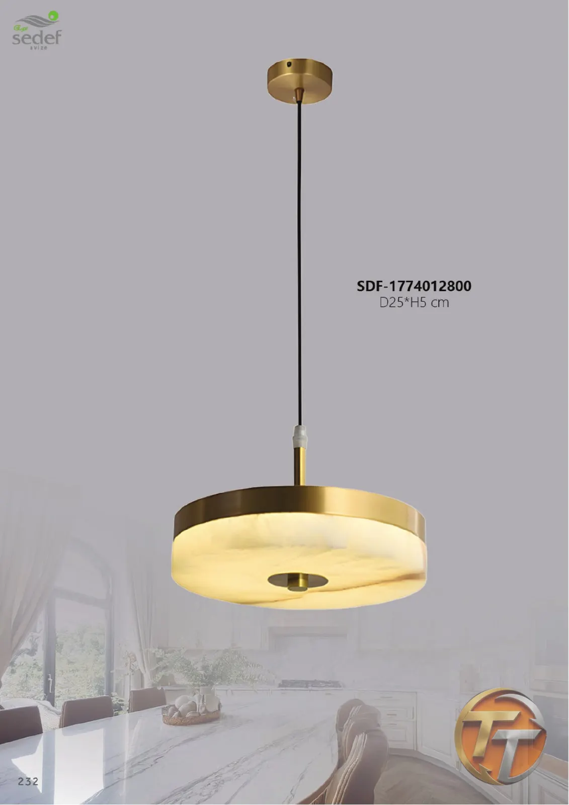 Sedef Avize SDF-1774012800 D25*H5 cm
