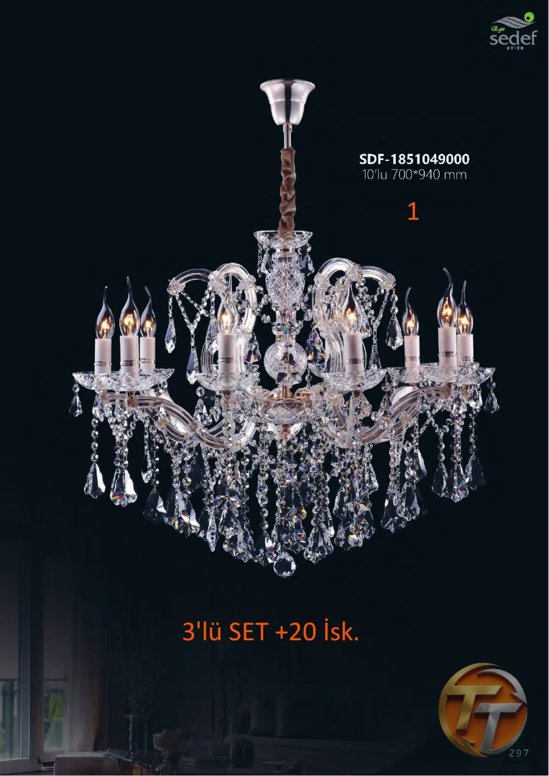 Sedef Avize SDF-1851049000 10'lu 700*940 mm