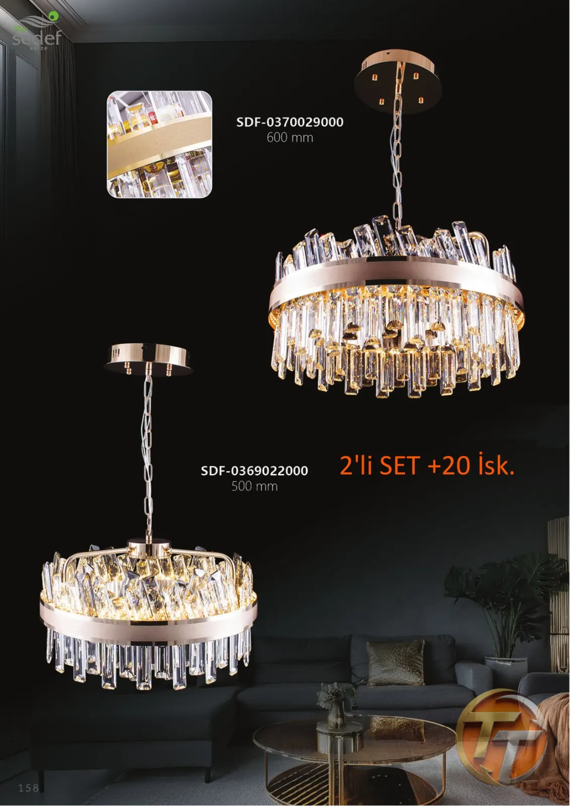Sedef Avize SDF-0370029000 600 mm
