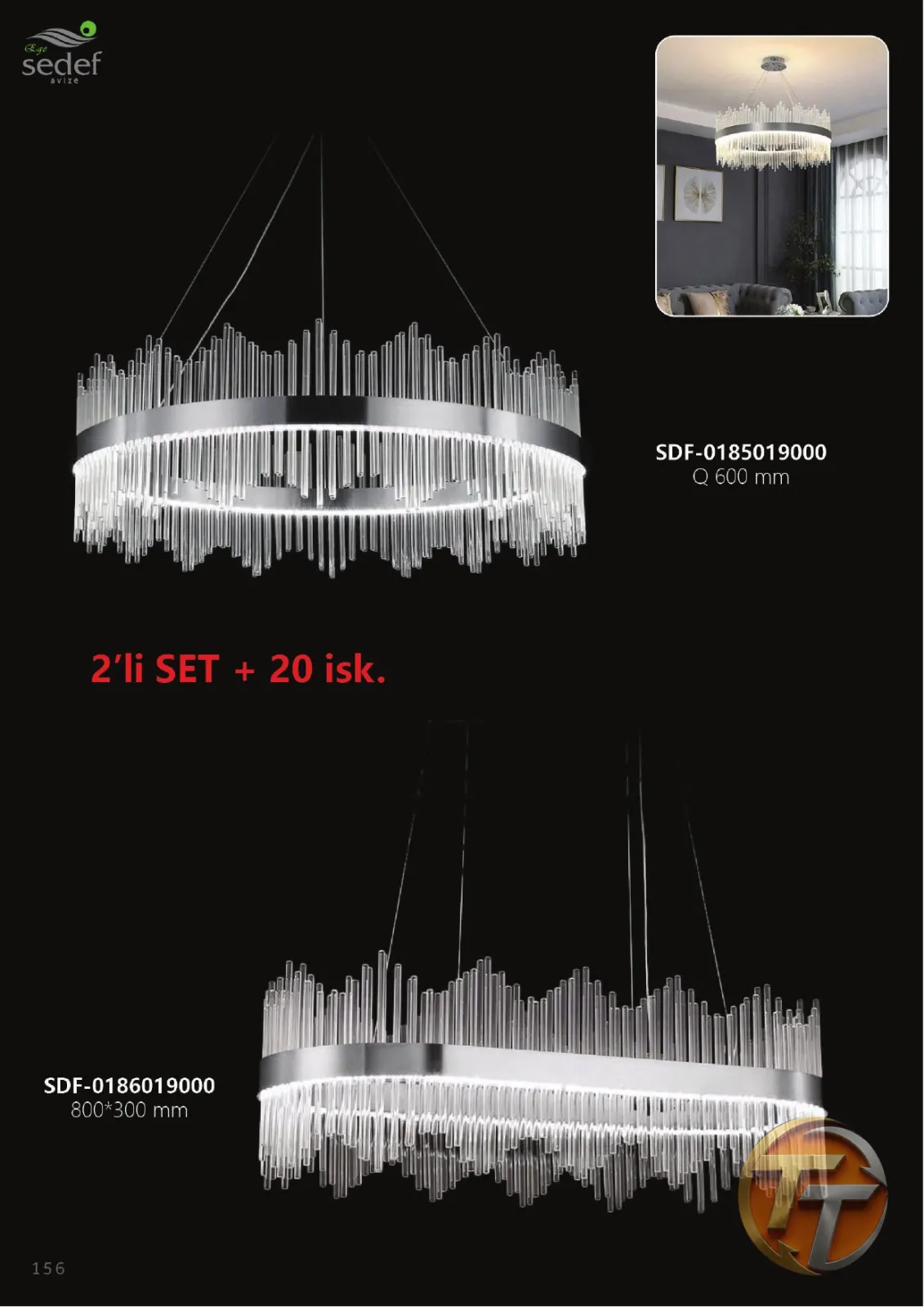 Sedef Avize SDF-0185019000 Ø600 mm