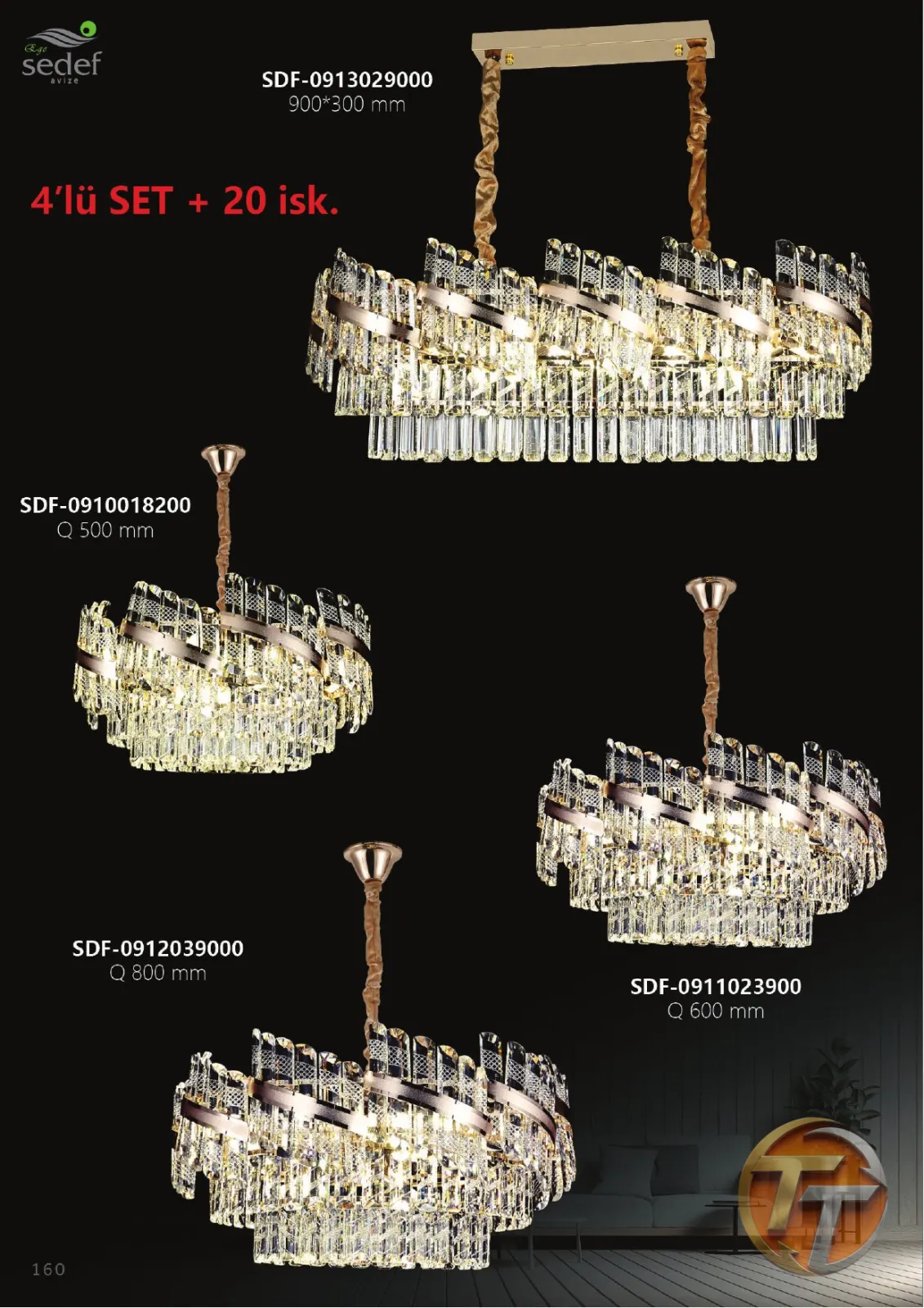 Sedef Avize SDF-0913029000 900*300 mm