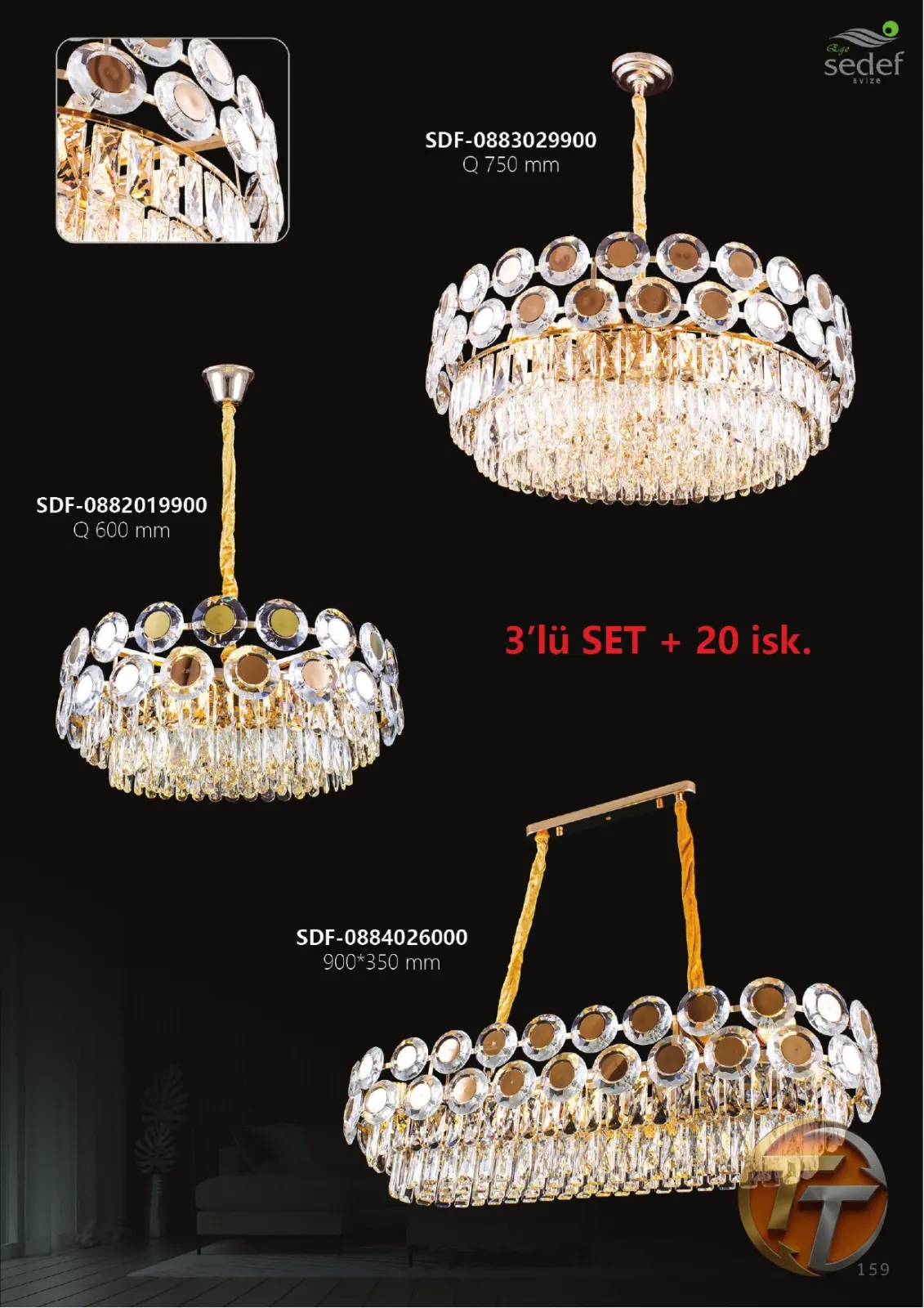Sedef Avize SDF-0883029900 Ø750 mm