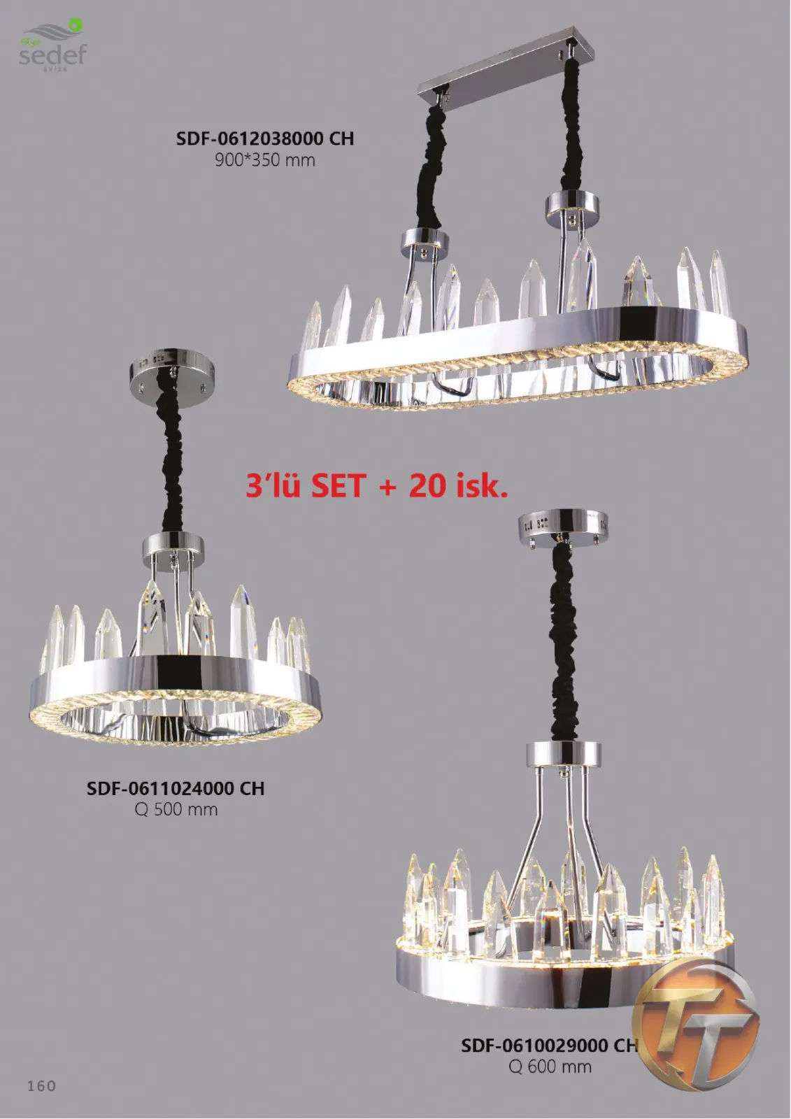 Sedef Avize SDF-0610029000 CH Ø600 mm