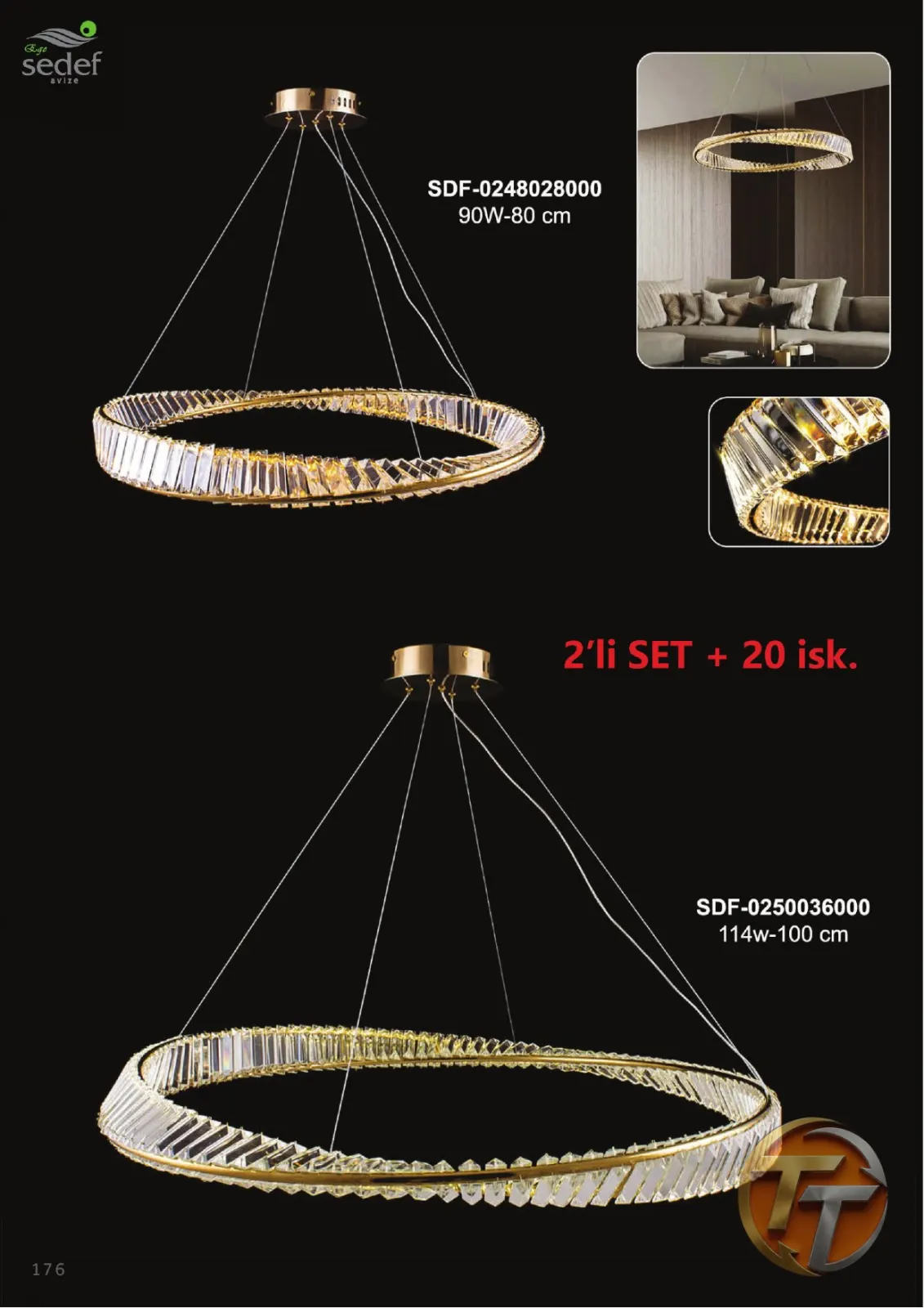 Sedef Avize SDF-0250036000 114w-100 cm