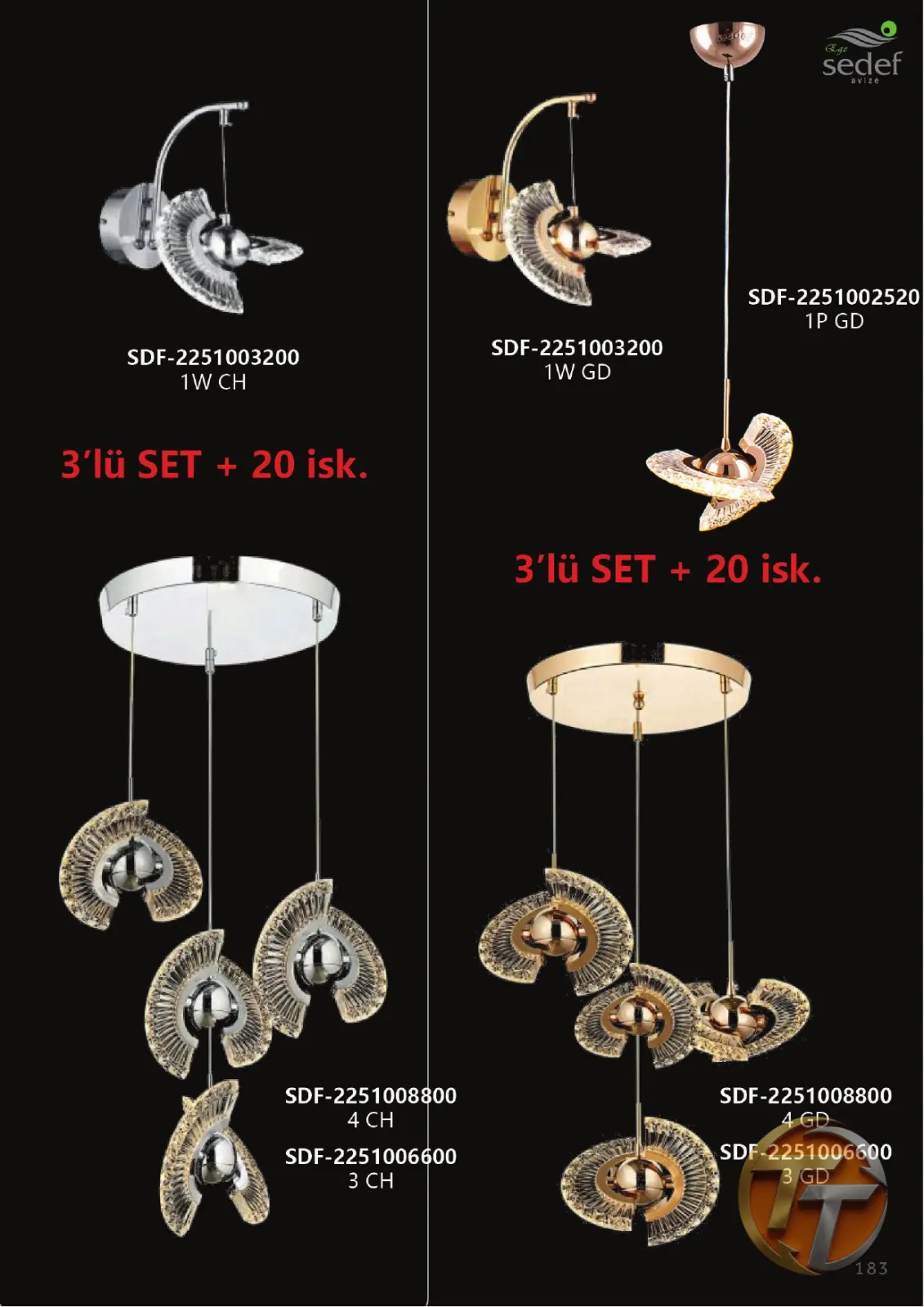 Sedef Avize SDF-2251008800 4 GD
