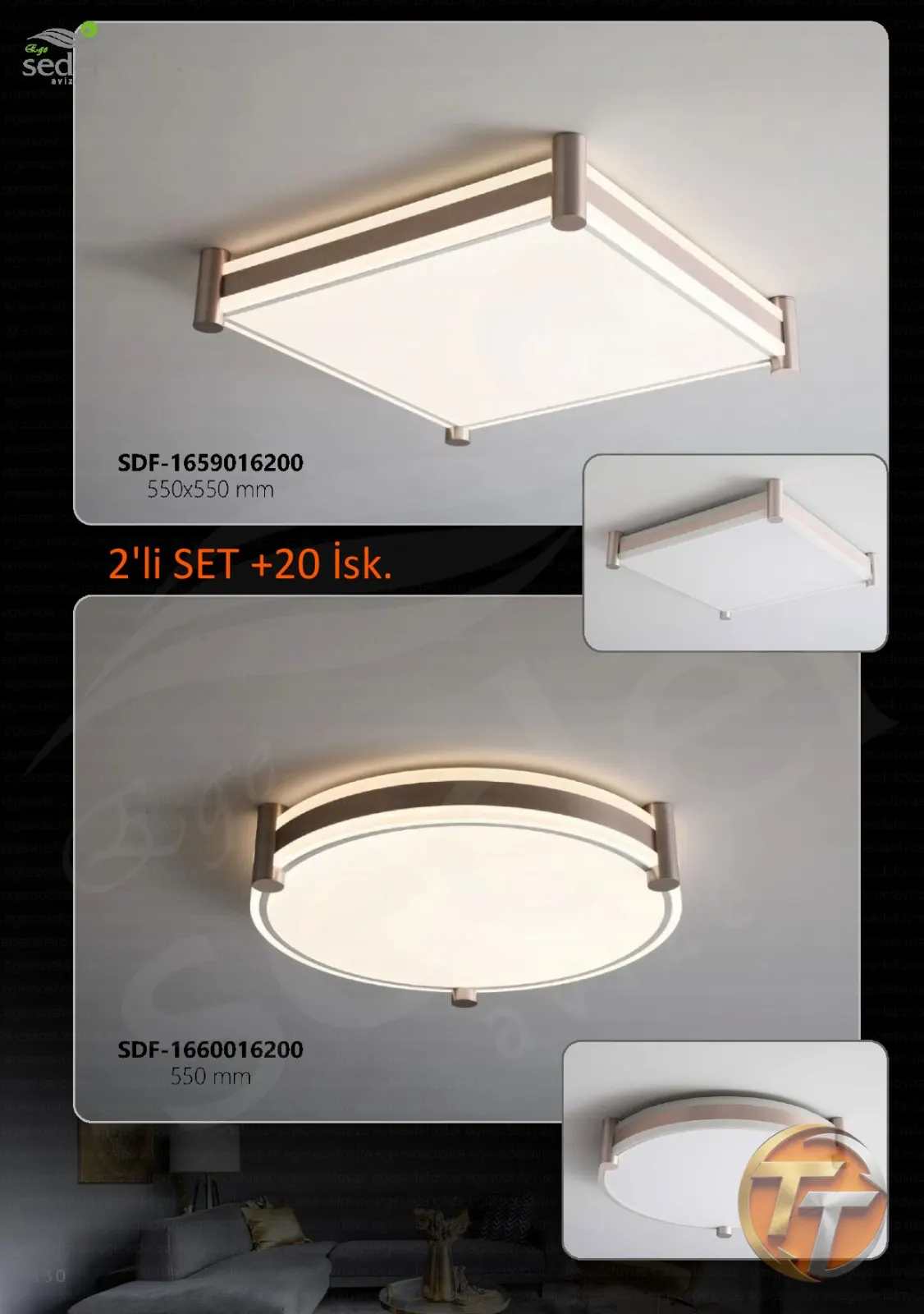 Sedef Avize SDF-1660016200 550 mm