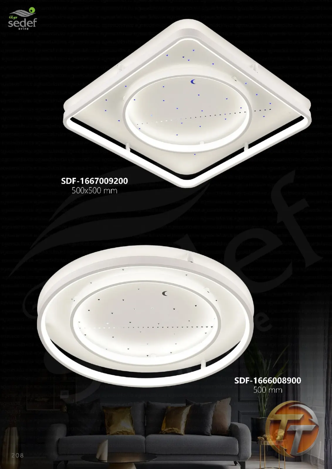 Sedef Avize SDF-1667009200 500x500 mm