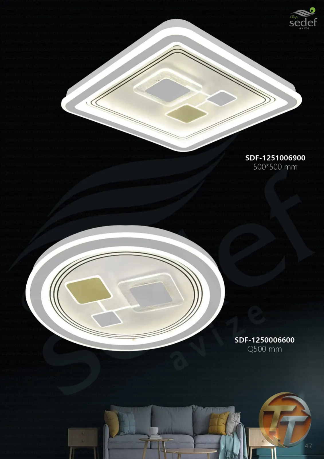 Sedef Avize SDF-1251006900 500*500 mm