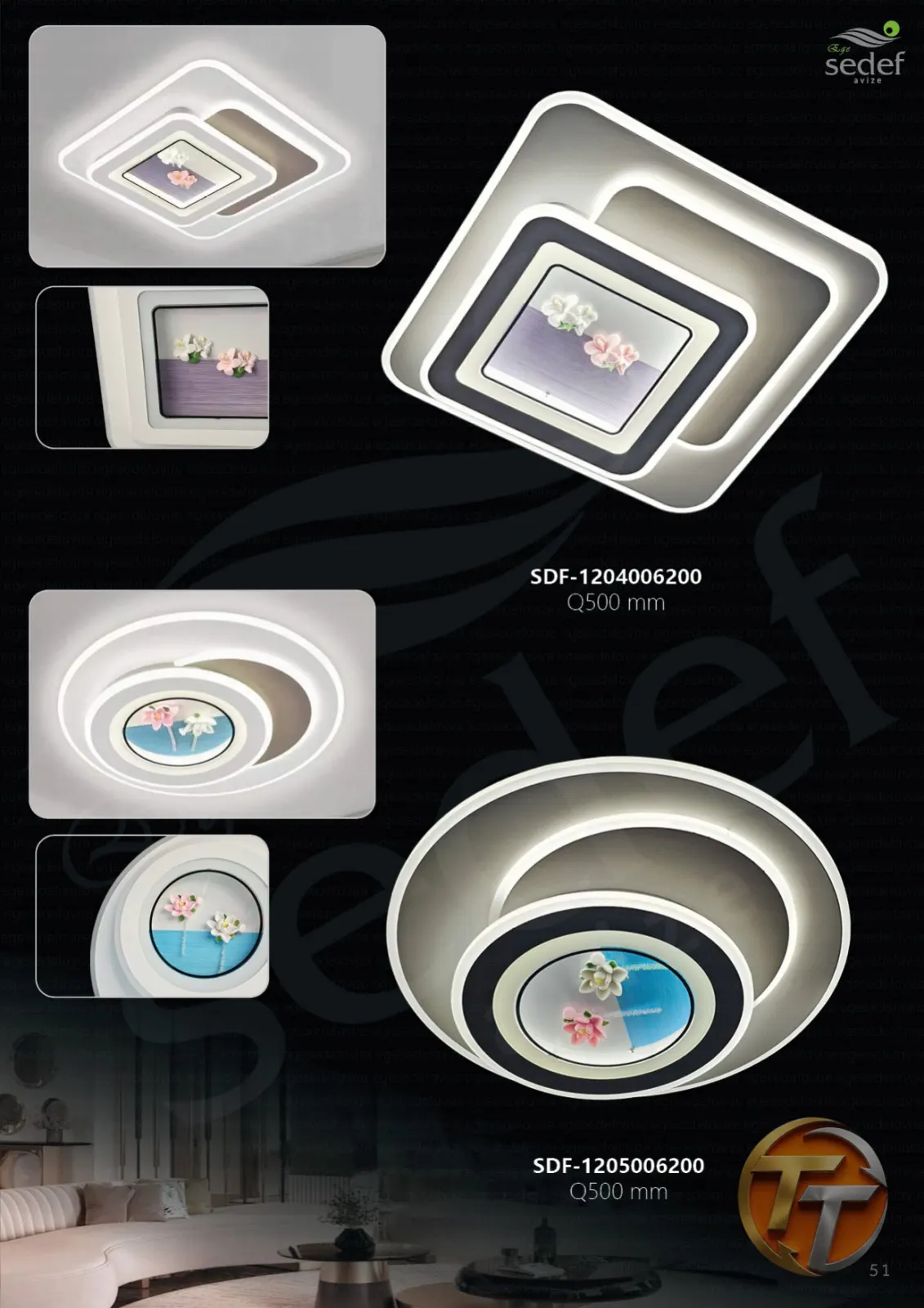 Sedef Avize SDF-1204006200 Ø500 mm