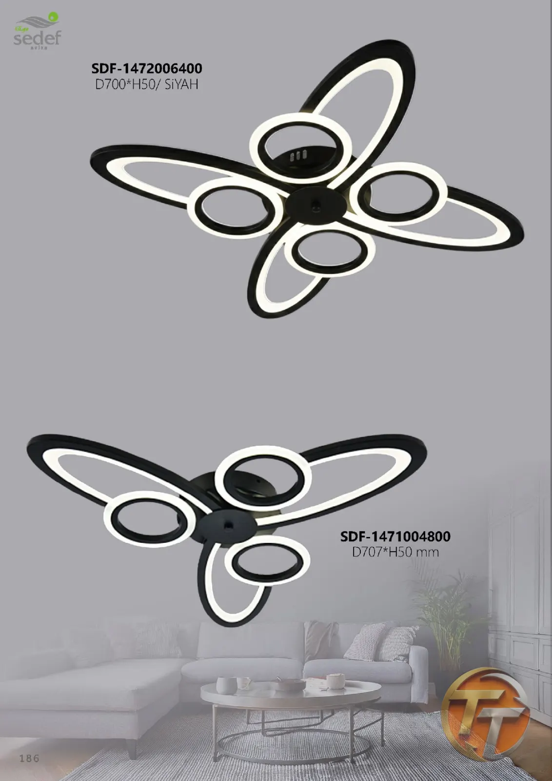Sedef Avize SDF-1472006400 D700*H50/ SİYAH