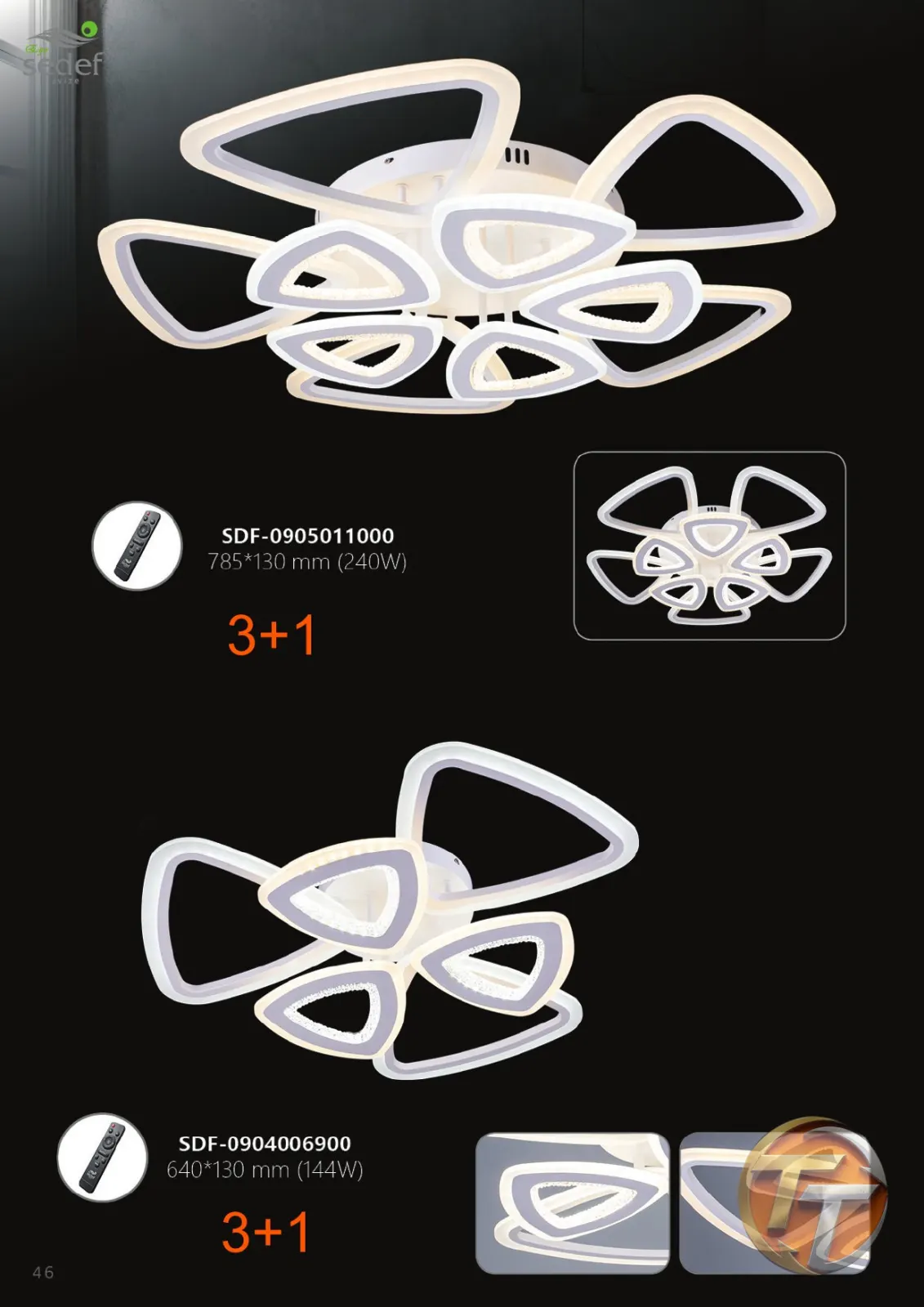 Sedef Avize SDF-0904006900 640*130 mm (144W)