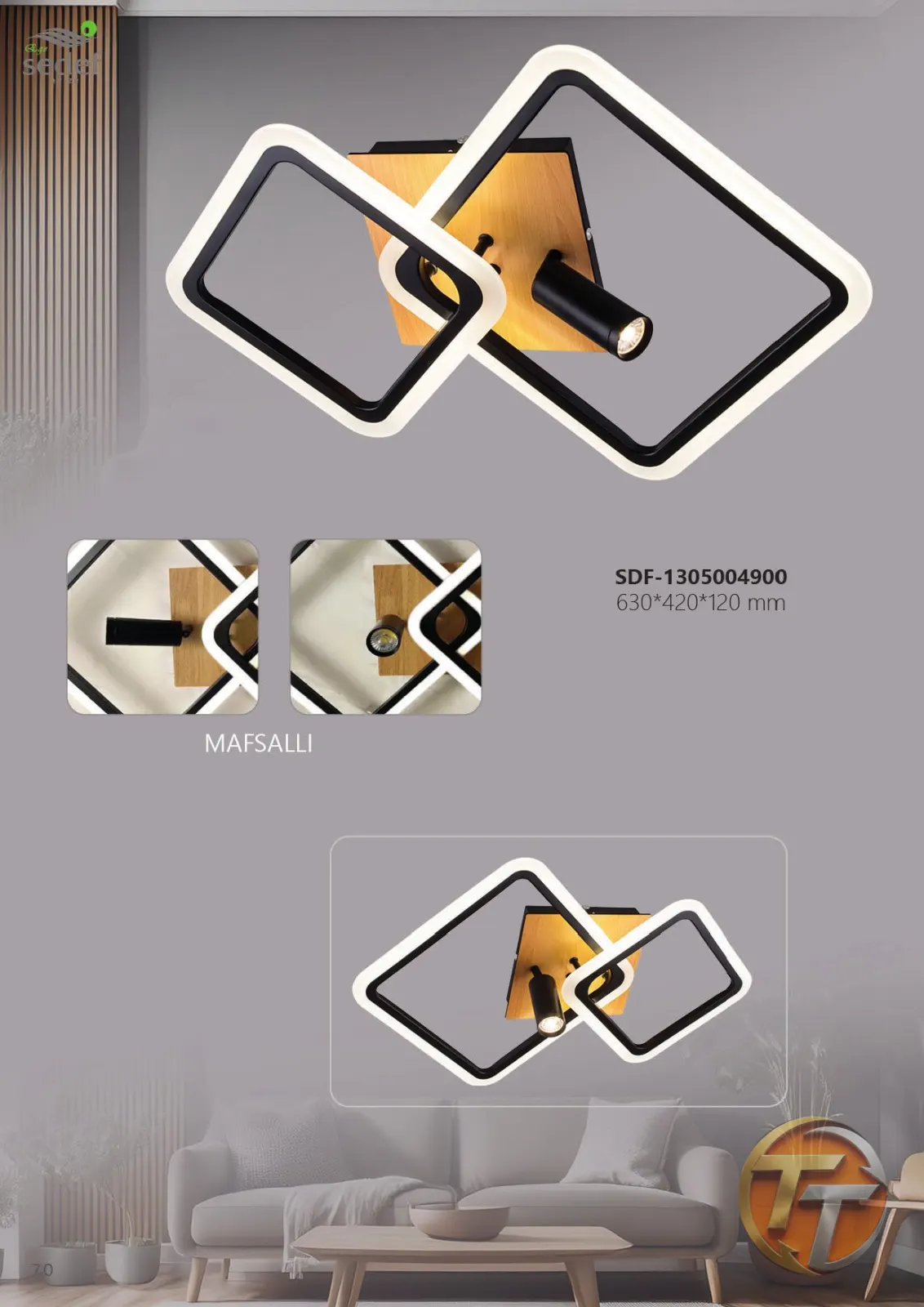 Sedef Avize SDF-1305004900 630*420*120 mm