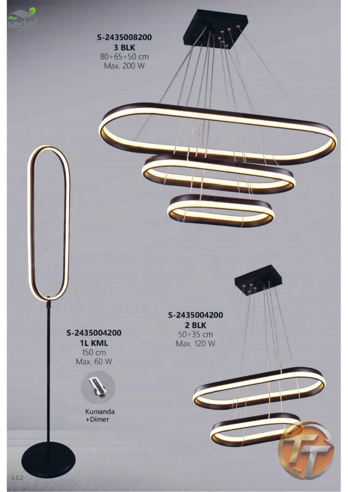 Sedef Avize S-2435004200 2 BLK 50+35 cm
