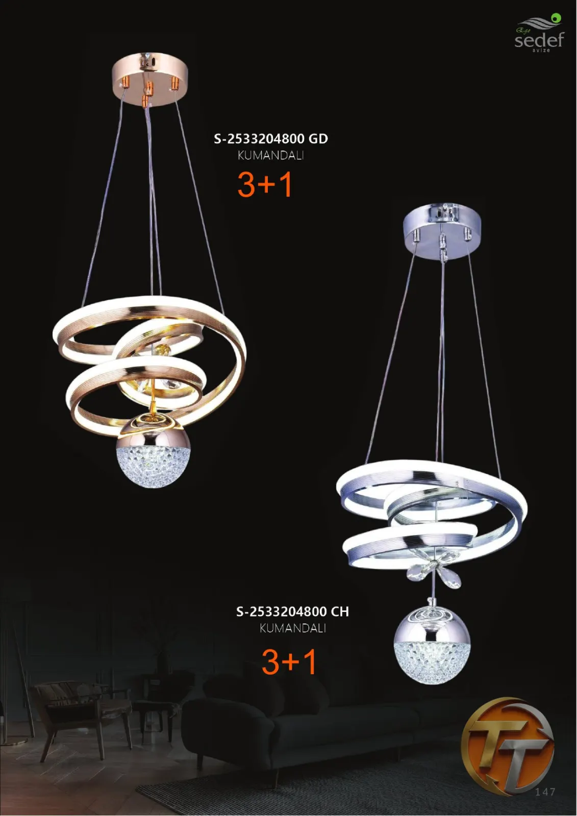 Sedef Avize S-2533204800 CH KUMANDALI