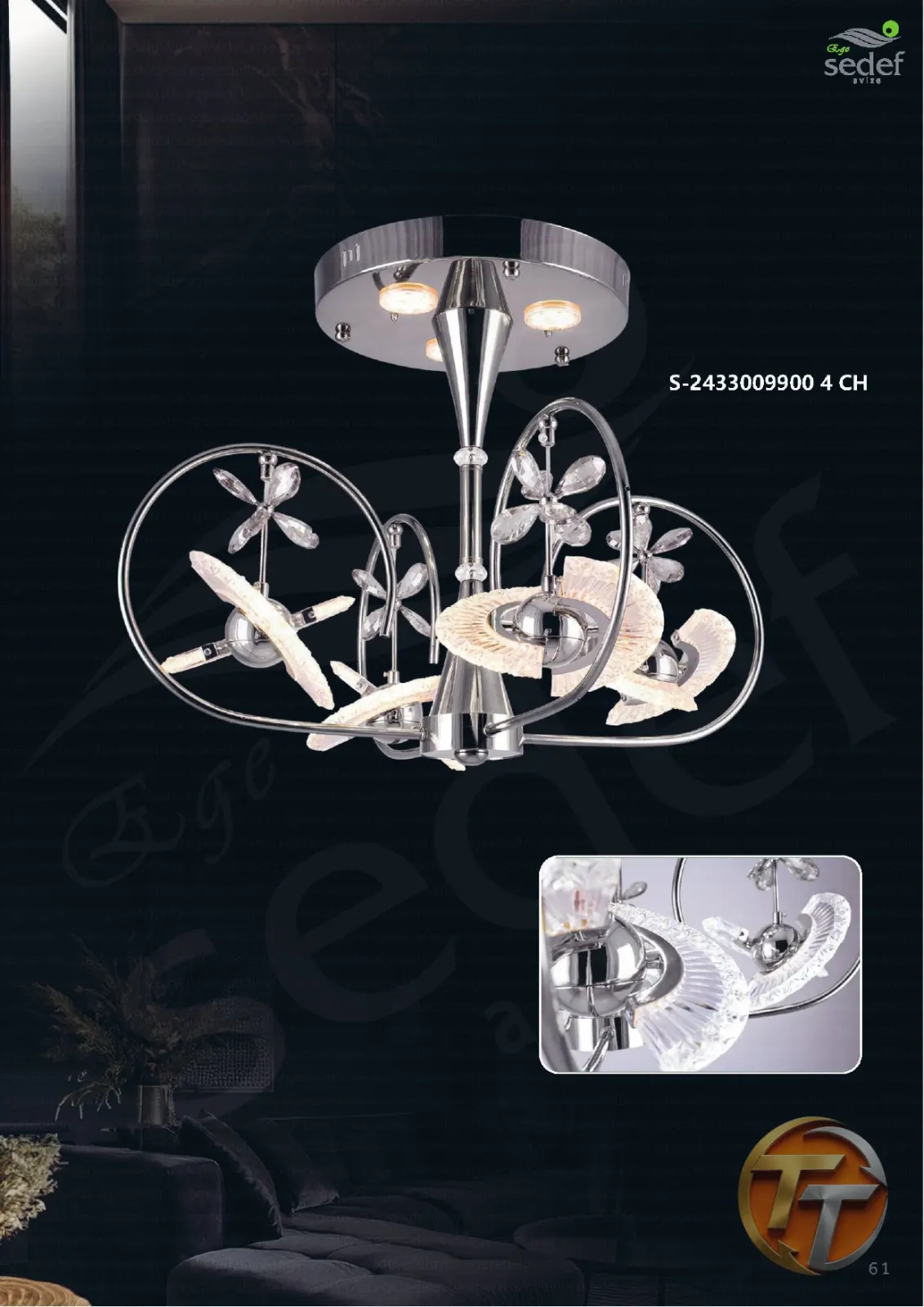 Sedef Avize S-2433009900 4 CH