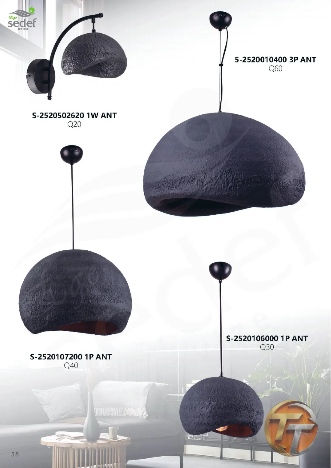 Sedef Avize S-2520502620 1W ANT Ø20