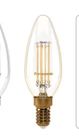 Panasonic Viko PANASONIC E27 FIL LAMP 7W 630LM 2000K GOLD LDACH07LH1RA