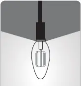 Panasonic Viko PANASONIC E14 DIM FIL LAMP 4W 360LM 2000K GOLD LDCCH04LH1RAD