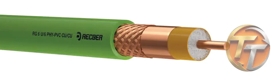 Reçber Kablo RG 6 U/4 PHY-HF Cu/Al Trishield 307090