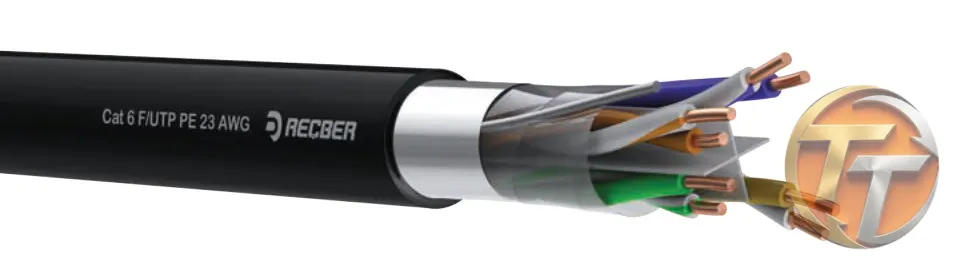 Reçber Kablo SL400 U23 PE-AR/AT Category 6 U/UTP 4x2x23AWG Anti Rodent+Anti Termit 506171