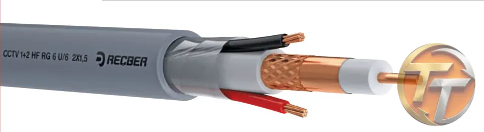 Reçber Kablo CCTV 1+4 HF RG 59 Mini 2x0,50mm2+2x0,22mm2 Euro-Class Eca 306081