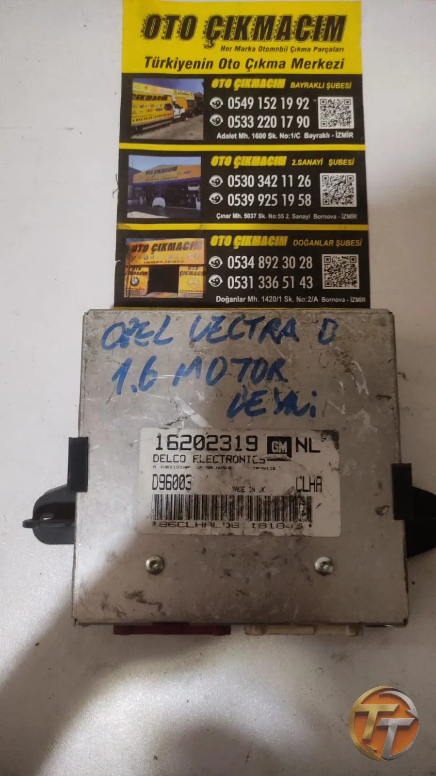 OPEL VECTRA B 1.6 MOTOR BEYNİ 16202319