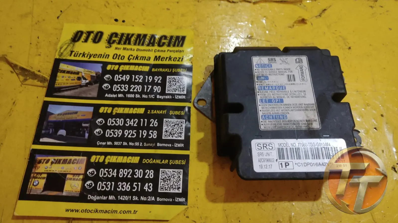 77960-TGG-G010-M4 HONDA CİVİC AİRBAG BEYNİ