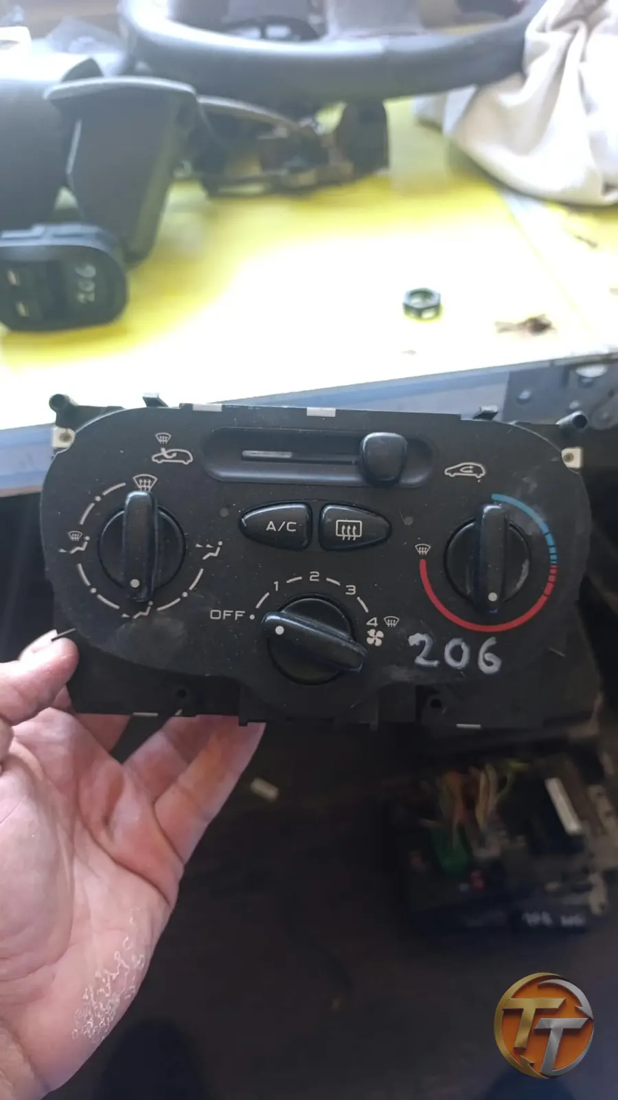 Peugeot 206 klima kontrol paneli