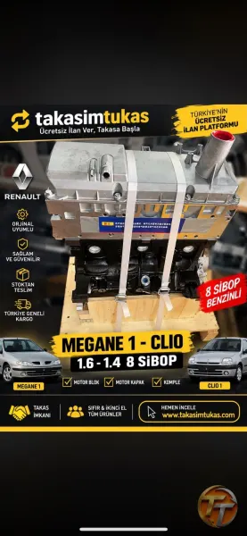 Renault Megane 1 Clio 1.6-1.4 8 Sibop Benzinli Komple Motor