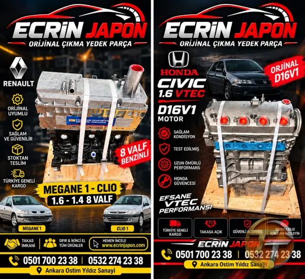tüm aradığınız sıfır sandık motorlar mevcut
