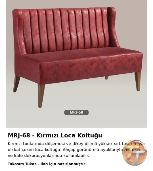 MRJ-68 Kırmızı Loca Koltuğu