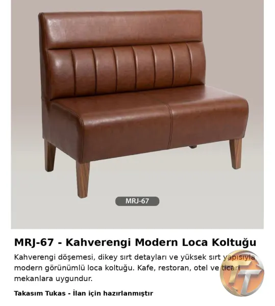 MRJ-67 Kahverengi Modern Loca Koltuğu