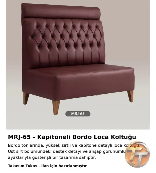 MRJ-65 Kapitoneli Bordo Loca Koltuğu