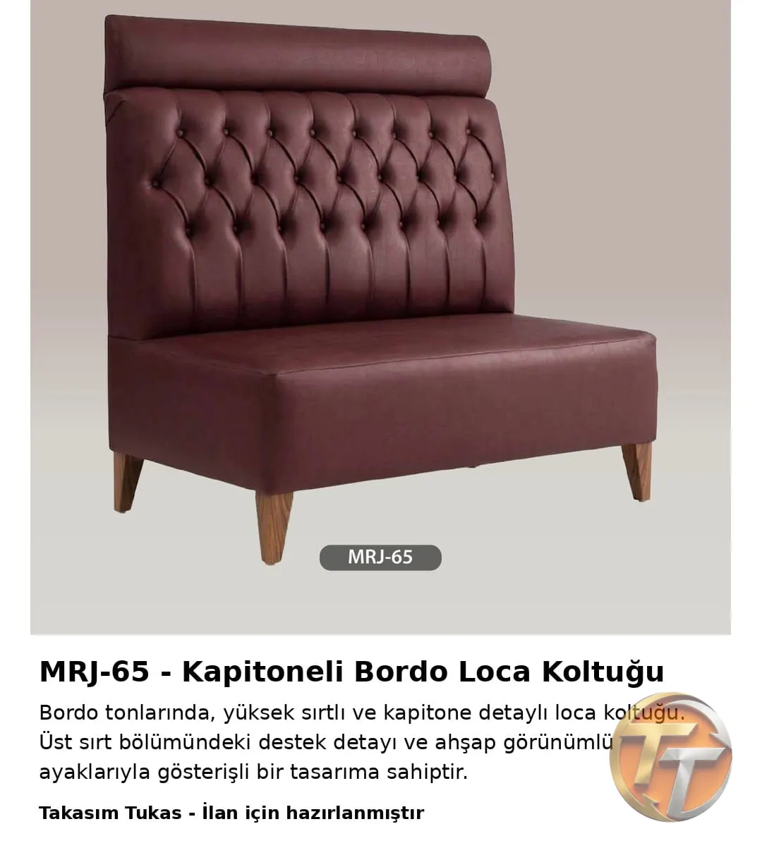 MRJ-65 Kapitoneli Bordo Loca Koltuğu