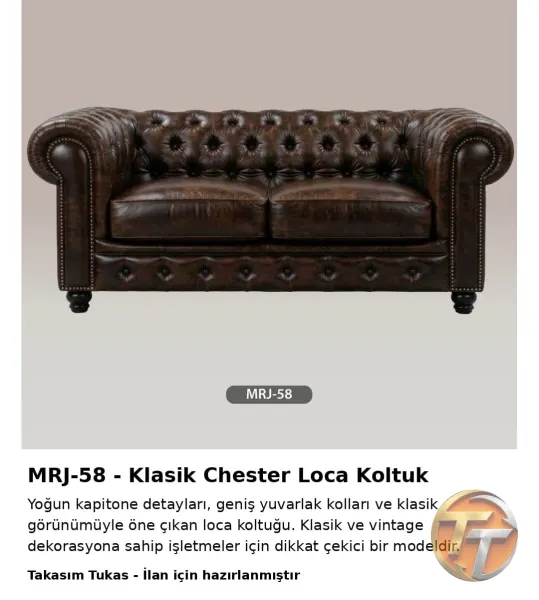 MRJ-58 Klasik Chester Loca Koltuk