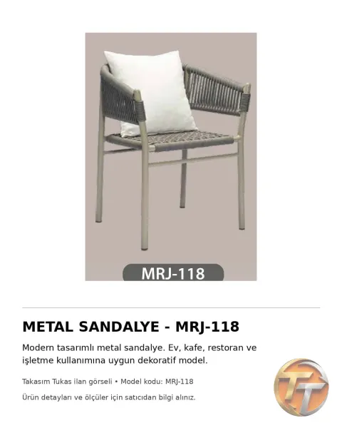 MRJ-118 Metal Sandalye