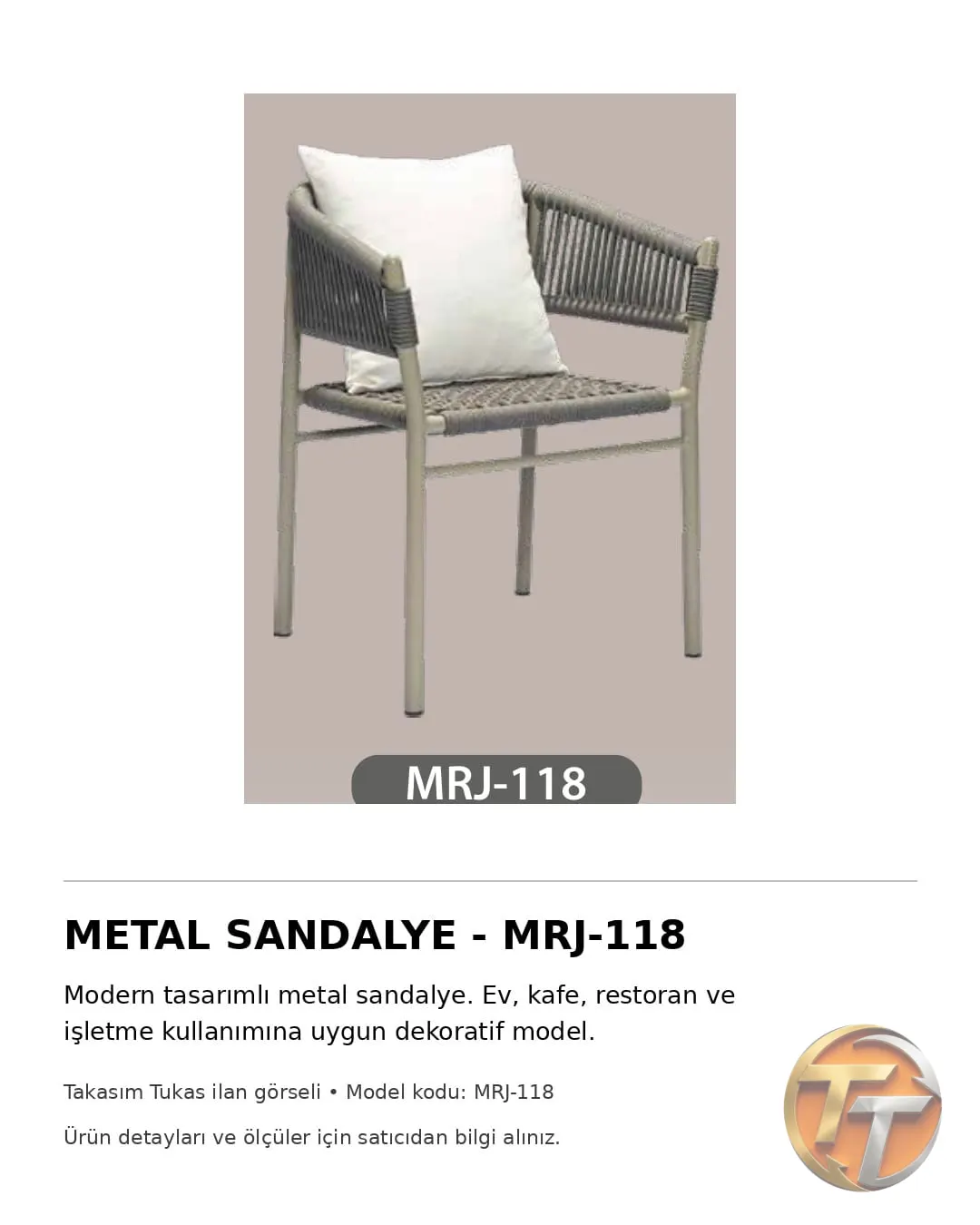 MRJ-118 Metal Sandalye