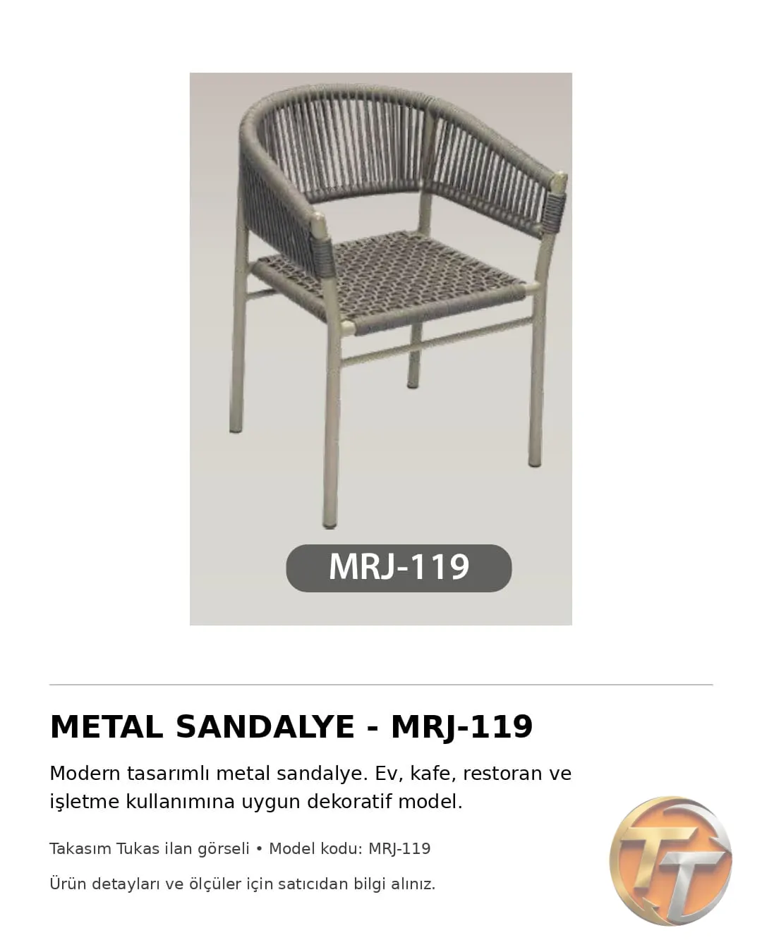 MRJ-119 Metal Sandalye